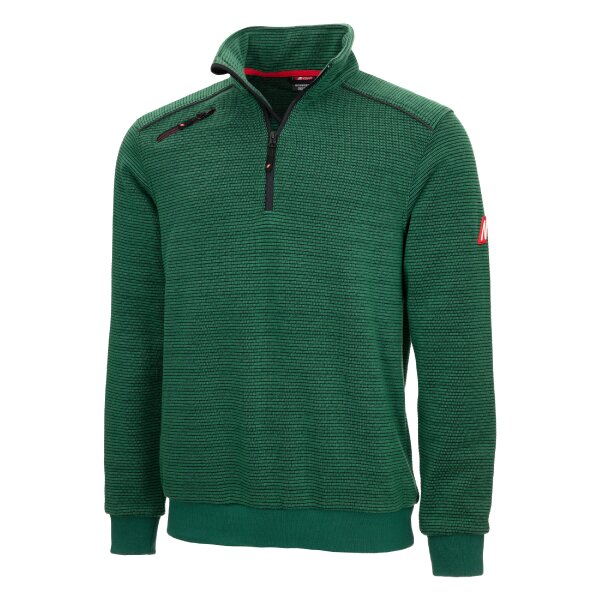 Sweatshirt Troyer grün Motion Tex Plus