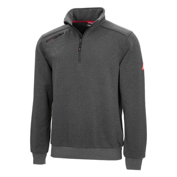 Sweatshirt Troyer grau Motion Tex Plus