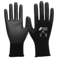 PU beschichteter Nylon Handschuh schwarz 4131X