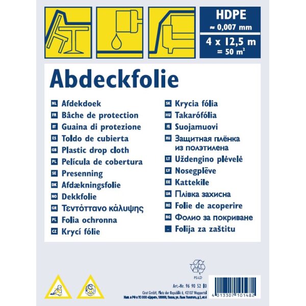 Abdeckfolie HDPE 4 x 12,5m