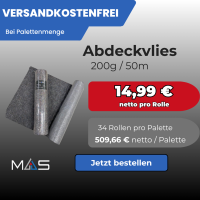 1 Palette / 34 Rollen Abdeckvlies 200 g/m²  50 m...