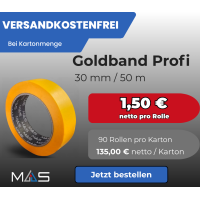 1 Karton / 90 Rollen Maler Goldband | Washi Tape Orange...