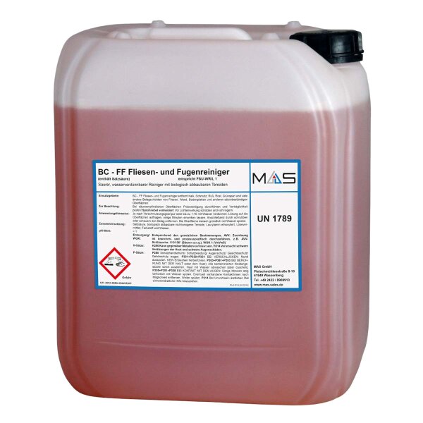 FF Fliesen- und Fugenreiniger, 20 Liter Kanister
