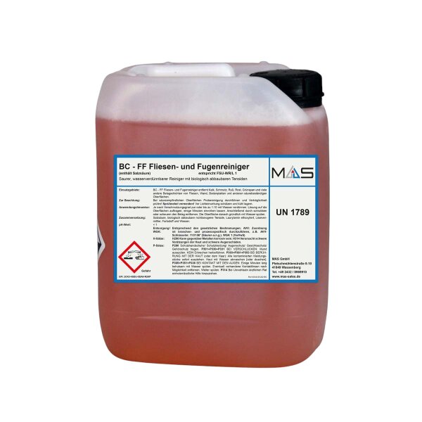 FF Fliesen- und Fugenreiniger, 5 Liter Kanister