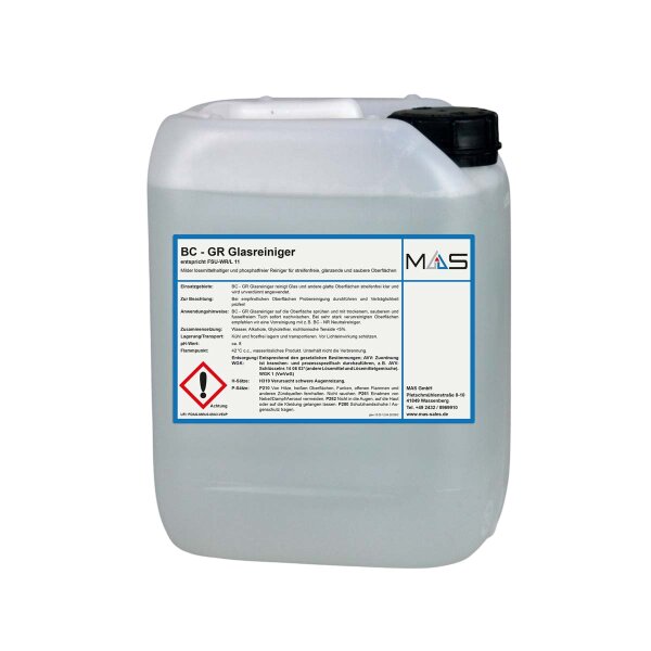 GR Glasreiniger / Feinreiniger, 5 Liter Kanister