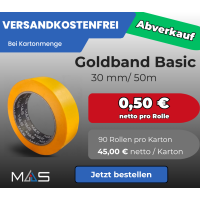 1 Karton / 90 Rollen Maler Goldband BASIC Orange 30mm x 50m