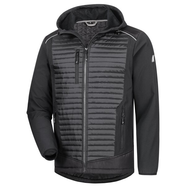 Softshelljacke gesteppt schwarz Motion Tex Plus