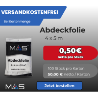 1 Karton / 100 Stück Abdeckfolie Abdeckplane HDPE...