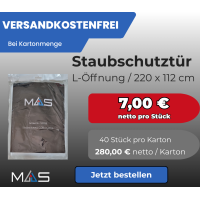 1 Karton / 40 Stück Staubschutztür 2,20 x 1,20...