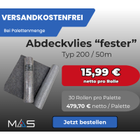 1 Palette / 30 Rollen Abdeckvlies Profi Typ 200 50 m Rolle