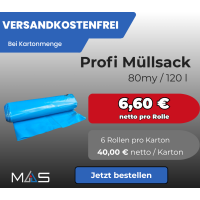 1 Karton (6 Rollen) Profi Müllsack | Abfallsack |...